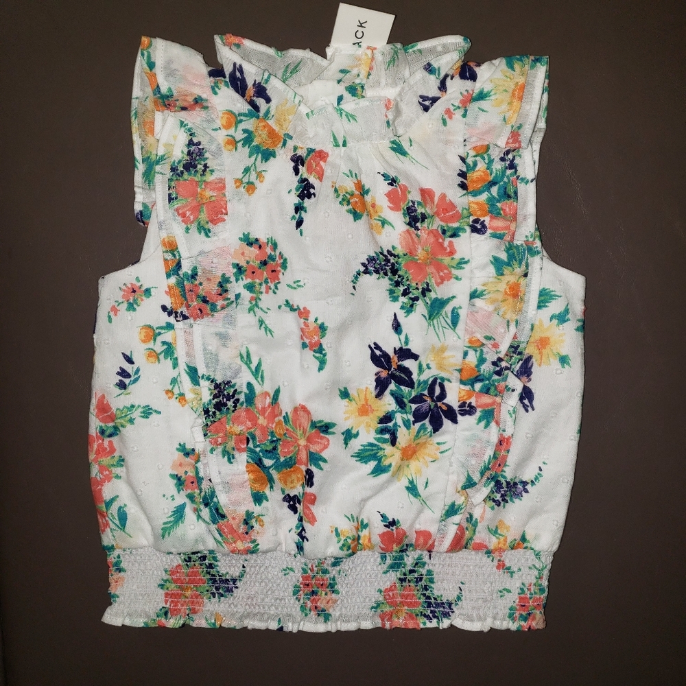 NWT Swiss dot floral shirt